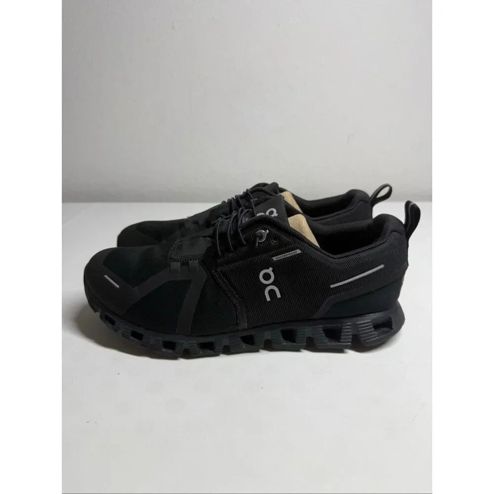 On Cloud 5 Waterproof Black Running Shoes Womens US 10.5/EU 42.5 Worn Once